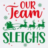 Our Team Sleighs Christmas Santa Reindeers Office Staff T-Shirt