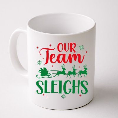 Our Team Sleighs Christmas Santa Reindeers Office Staff Mug