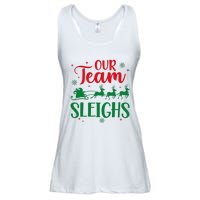 Our Team Sleighs Christmas Santa Reindeers Office Staff Ladies Essential Flowy Tank