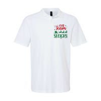 Our Team Sleighs Christmas Santa Reindeers Office Staff Softstyle Adult Sport Polo