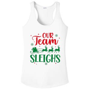 Our Team Sleighs Christmas Santa Reindeers Office Staff Ladies PosiCharge Competitor Racerback Tank