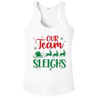 Our Team Sleighs Christmas Santa Reindeers Office Staff Ladies PosiCharge Competitor Racerback Tank