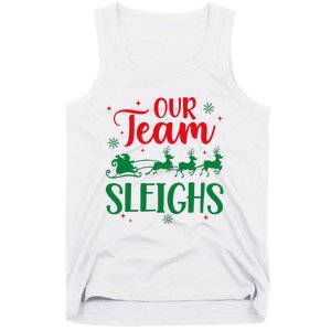 Our Team Sleighs Christmas Santa Reindeers Office Staff Tank Top