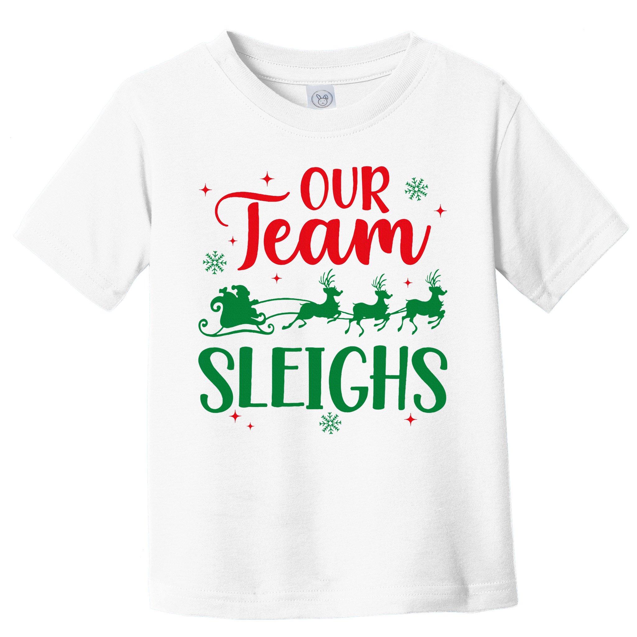 Our Team Sleighs Christmas Santa Reindeers Office Staff Toddler T-Shirt