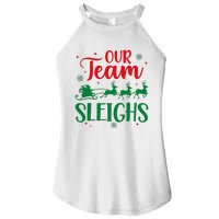 Our Team Sleighs Christmas Santa Reindeers Office Staff Women's Perfect Tri Rocker Tank