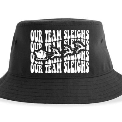 Our Team Sleighs Christmas Family Pajama Xmas Holiday Sustainable Bucket Hat