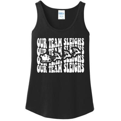 Our Team Sleighs Christmas Family Pajama Xmas Holiday Ladies Essential Tank