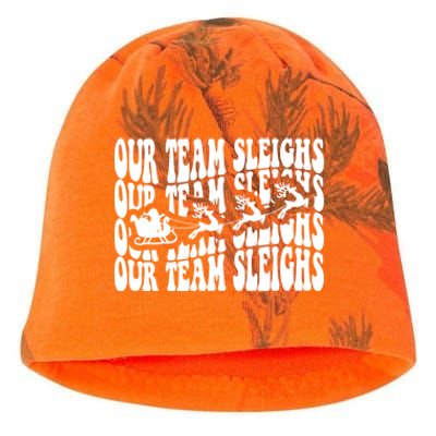 Our Team Sleighs Christmas Family Pajama Xmas Holiday Kati - Camo Knit Beanie