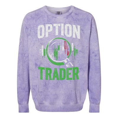 Option Trader Stock Exchange Traders Stocks Trading Colorblast Crewneck Sweatshirt