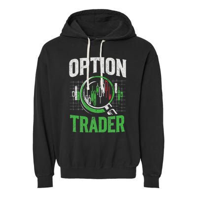 Option Trader Stock Exchange Traders Stocks Trading Garment-Dyed Fleece Hoodie