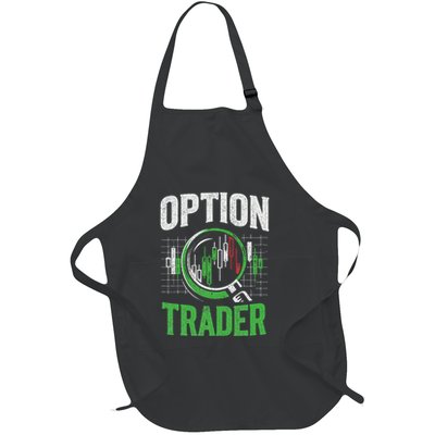 Option Trader Stock Exchange Traders Stocks Trading Full-Length Apron With Pockets
