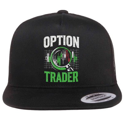 Option Trader Stock Exchange Traders Stocks Trading Flat Bill Trucker Hat