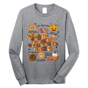 One Thankful Special Education Teacher Thanksgiving Fall Long Sleeve Shirt