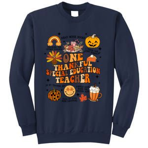 One Thankful Special Education Teacher Thanksgiving Fall Sweatshirt