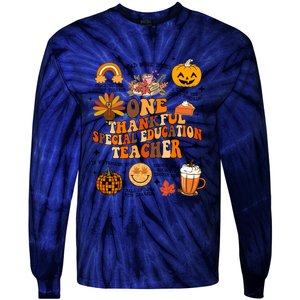 One Thankful Special Education Teacher Thanksgiving Fall Tie-Dye Long Sleeve Shirt