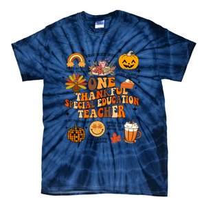 One Thankful Special Education Teacher Thanksgiving Fall Tie-Dye T-Shirt