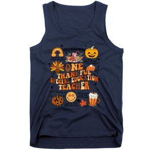 One Thankful Special Education Teacher Thanksgiving Fall Tank Top