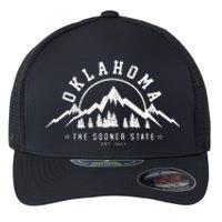 Oklahoma The Sooner State Est. 1907 Vintage Mountains Gift Flexfit Unipanel Trucker Cap