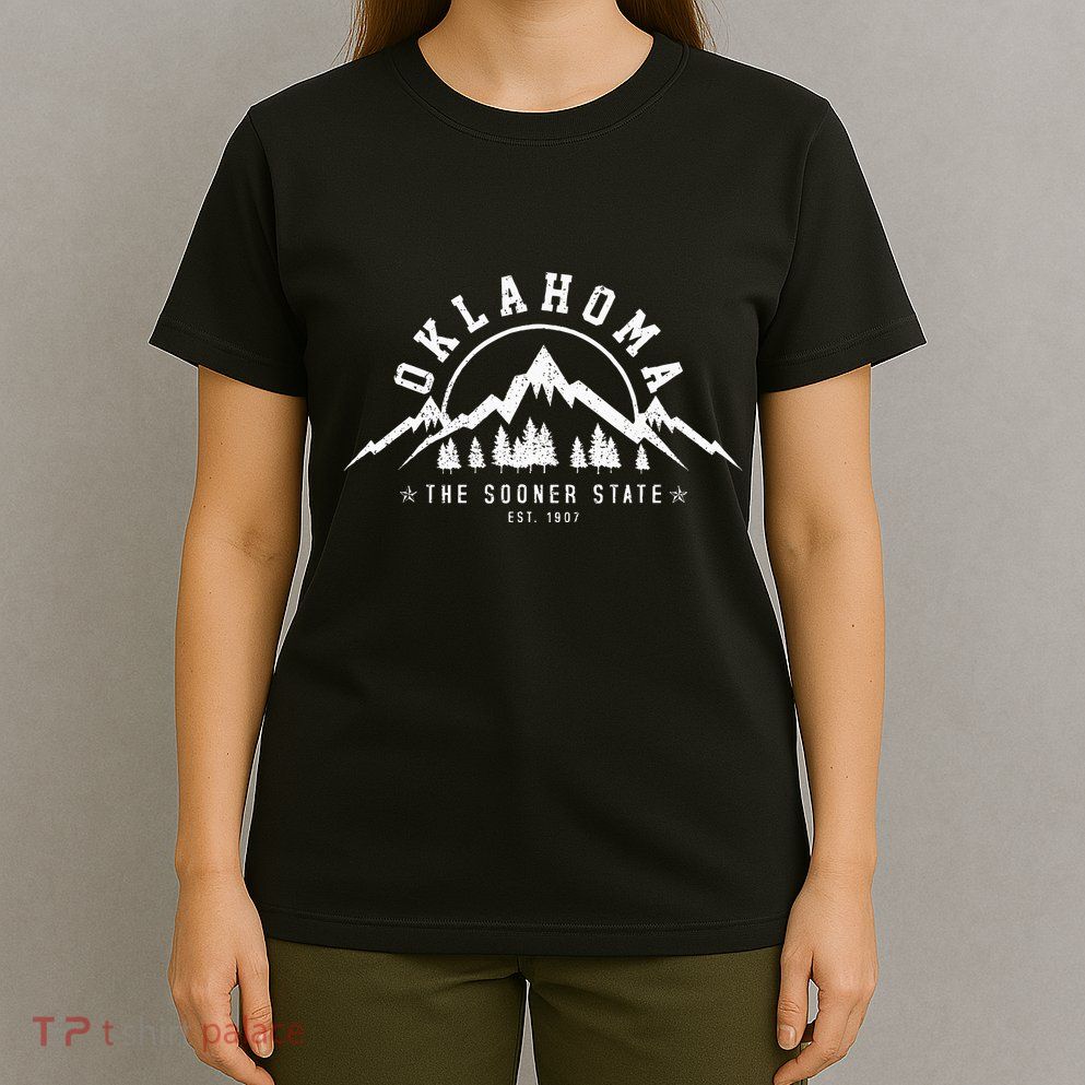 Oklahoma The Sooner State Est. 1907 Vintage Mountains Gift T-Shirt