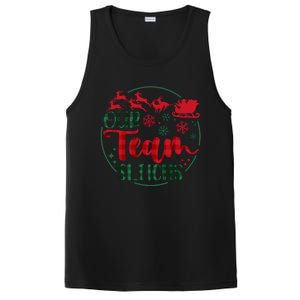 Our Team Sleighs Reindeer Santa Claus Christmas Office Staff PosiCharge Competitor Tank