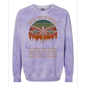 Outlander Theme Sing Me A Song Dragonfly Colorblast Crewneck Sweatshirt