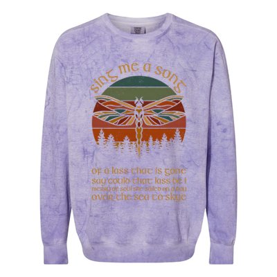 Outlander Theme Sing Me A Song Dragonfly Colorblast Crewneck Sweatshirt