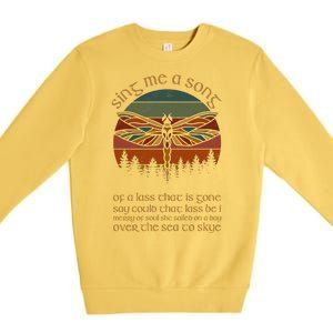 Outlander Theme Sing Me A Song Dragonfly Premium Crewneck Sweatshirt