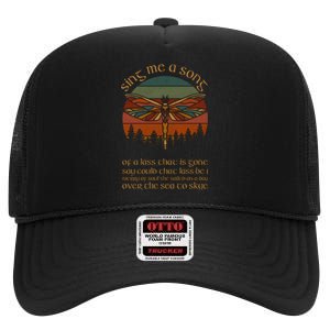 Outlander Theme Sing Me A Song Dragonfly High Crown Mesh Back Trucker Hat