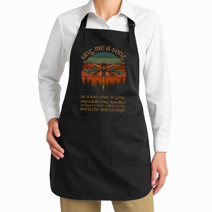 Outlander Theme Sing Me A Song Dragonfly Full-Length Apron With Pockets