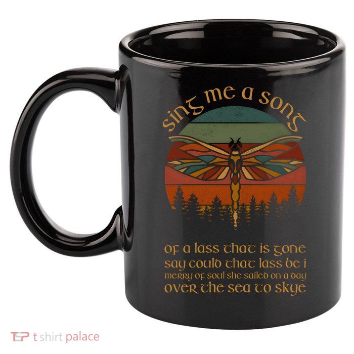 Outlander Theme Sing Me A Song Dragonfly 11oz C Handle Ceramic Mug