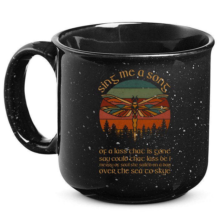 Outlander Theme Sing Me A Song Dragonfly 15oz Campfire Ceramic Mug