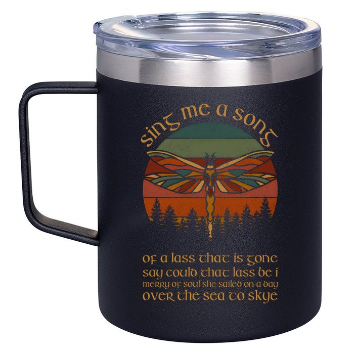 Outlander Theme Sing Me A Song Dragonfly 12oz Stainless Steel Coffee Mug