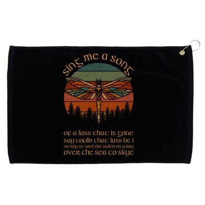 Outlander Theme Sing Me A Song Dragonfly Grommeted Golf Towel