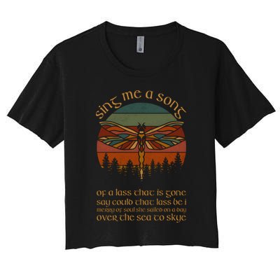 Outlander Theme Sing Me A Song Dragonfly Crop Top