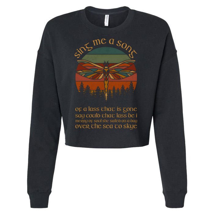 Outlander Theme Sing Me A Song Dragonfly Cropped Pullover Crew