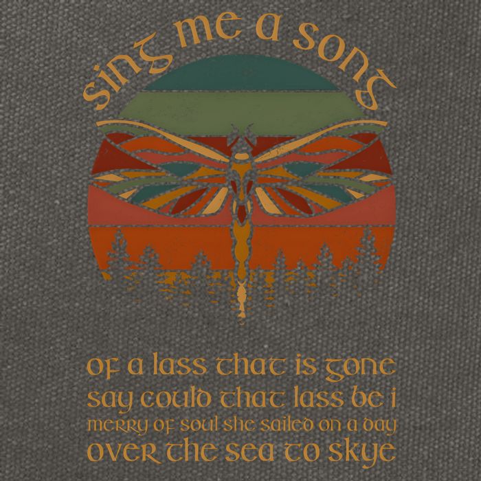 Outlander Theme Sing Me A Song Dragonfly Cotton Canvas Backpack
