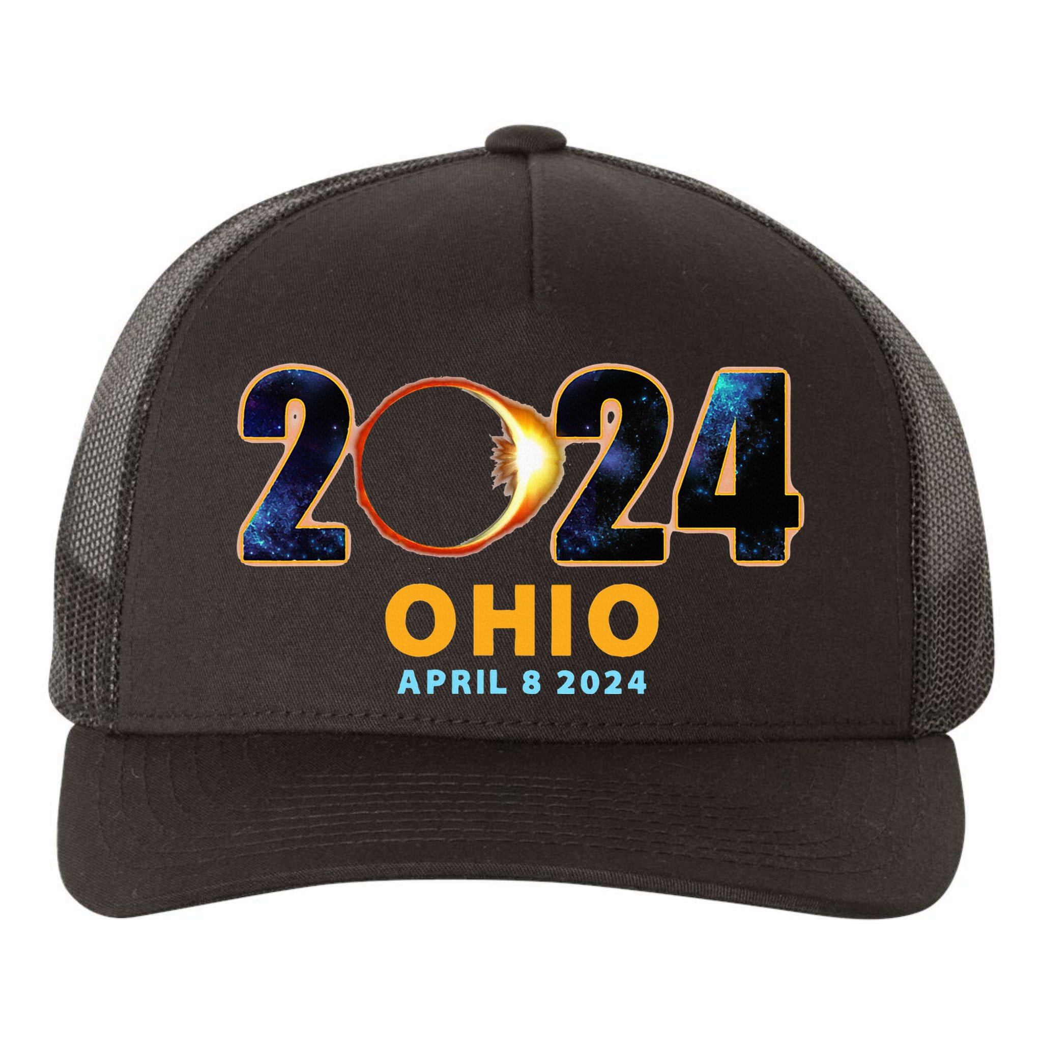 Ohio Total Solar Eclipse 2024 Yupoong Adult 5-Panel Trucker Hat