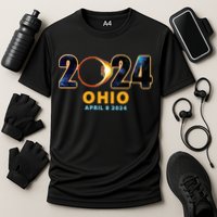 Ohio Total Solar Eclipse 2024 Cooling Performance Crew T-Shirt