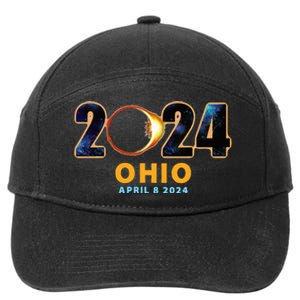 Ohio Total Solar Eclipse 2024 7-Panel Snapback Hat