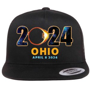 Ohio Total Solar Eclipse 2024 Flat Bill Trucker Hat