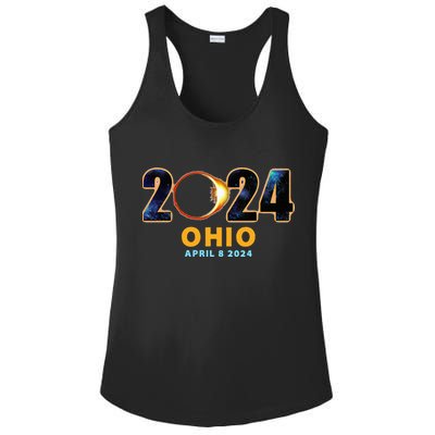 Ohio Total Solar Eclipse 2024 Ladies PosiCharge Competitor Racerback Tank