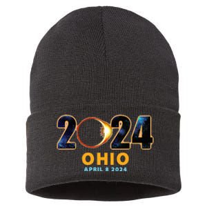 Ohio Total Solar Eclipse 2024 Sustainable Knit Beanie