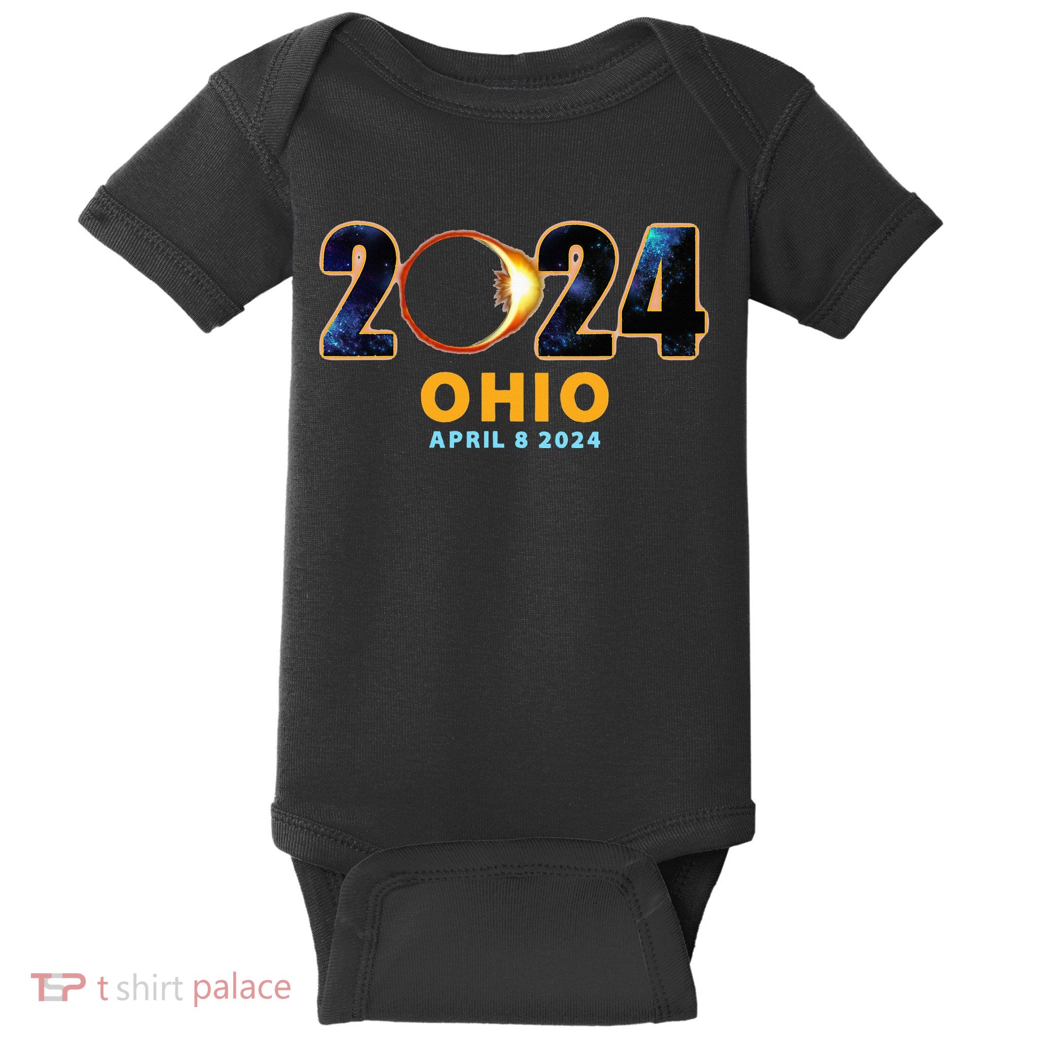 Ohio Total Solar Eclipse 2024 Baby Bodysuit