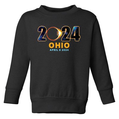 Ohio Total Solar Eclipse 2024 Toddler Sweatshirt