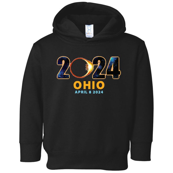 Ohio Total Solar Eclipse 2024 Toddler Hoodie