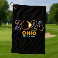Ohio Total Solar Eclipse 2024 Golf Towel