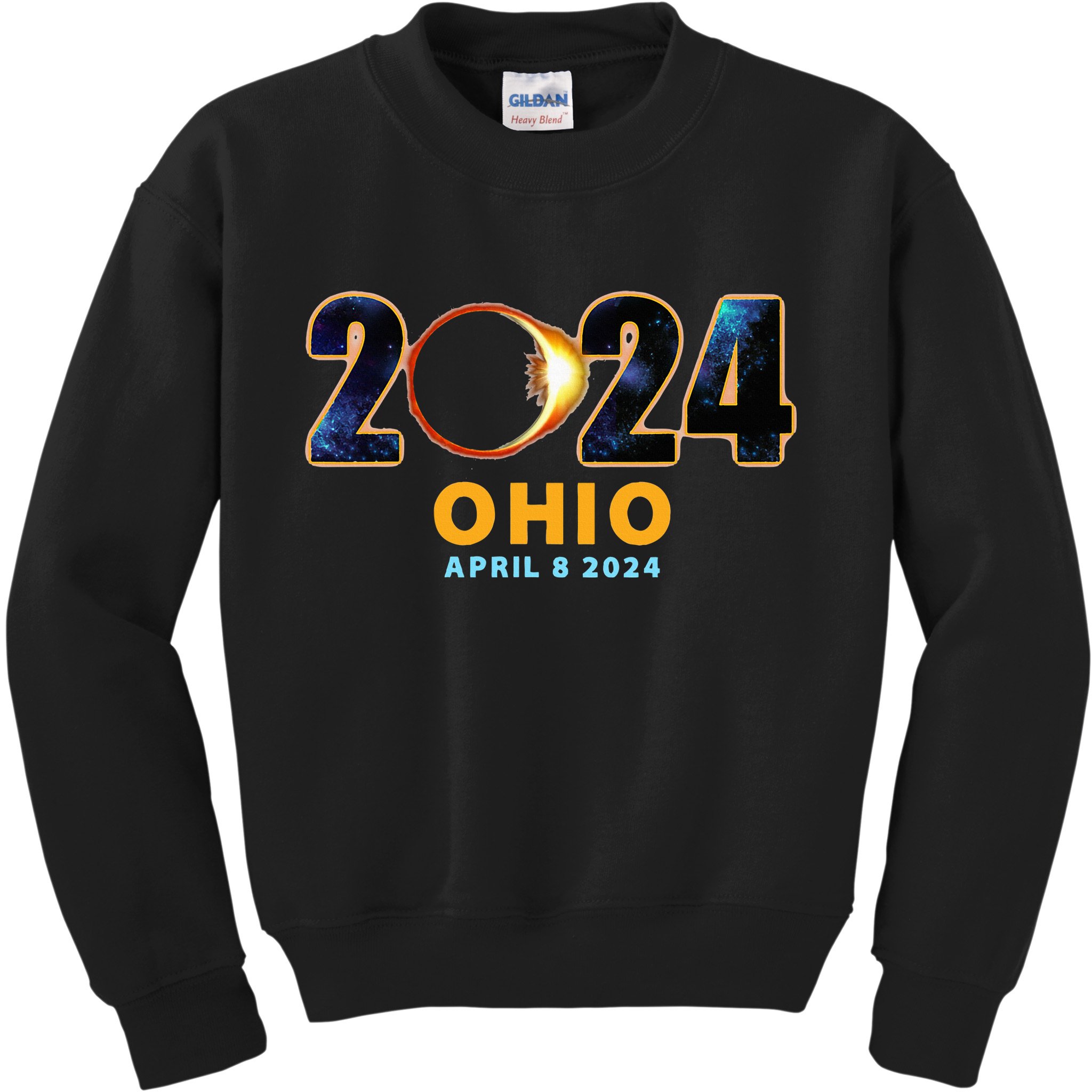 Ohio Total Solar Eclipse 2024 Kids Sweatshirt