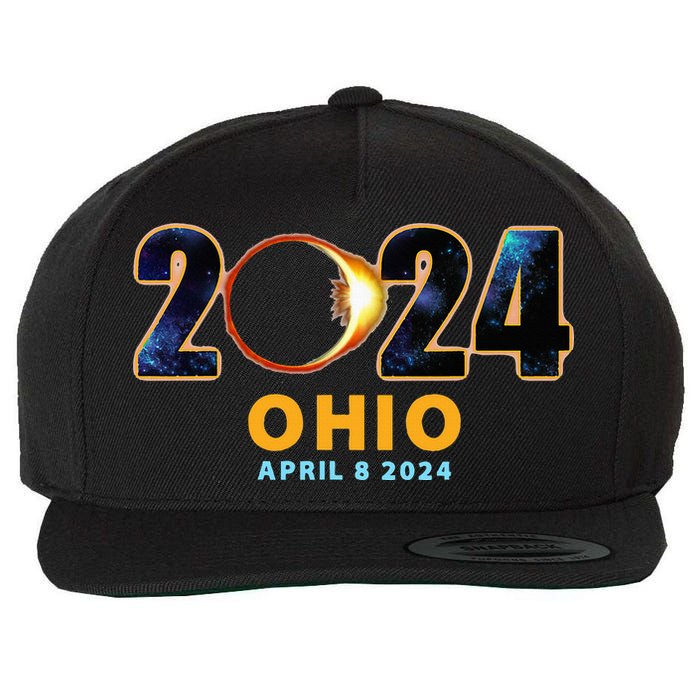 Ohio Total Solar Eclipse 2024 Wool Snapback Cap