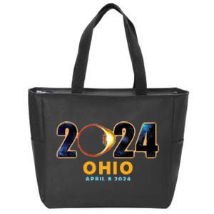 Ohio Total Solar Eclipse 2024 Zip Tote Bag