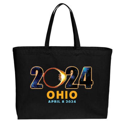 Ohio Total Solar Eclipse 2024 Cotton Canvas Jumbo Tote